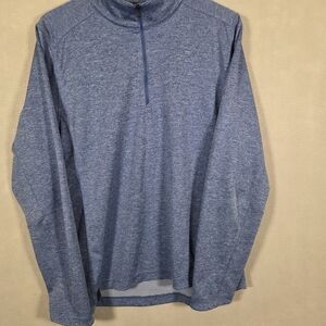OGIO men's light blue heathered quarter-zip pullover sweatshirt (M361)